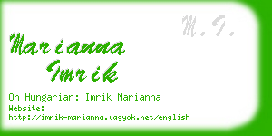 marianna imrik business card